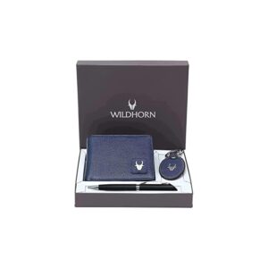WildHorn Gift Hamper for Men I Top Grain Leather Wallet , Keychain & Pen Combo Gift Set I Gift for Friend, Boyfriend ,Husband ,Father, Son etc
