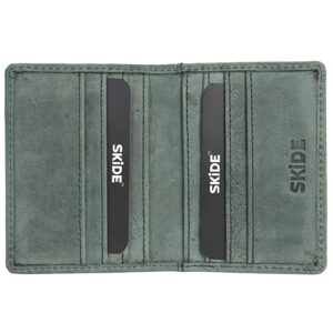 SKiDE Small Wallet | Credit Card Holder | Minimalist Wallet & Card Holder for Men Slim | Small Purse for Men & Card Holder Leather for Men | (Turquoise Blue)